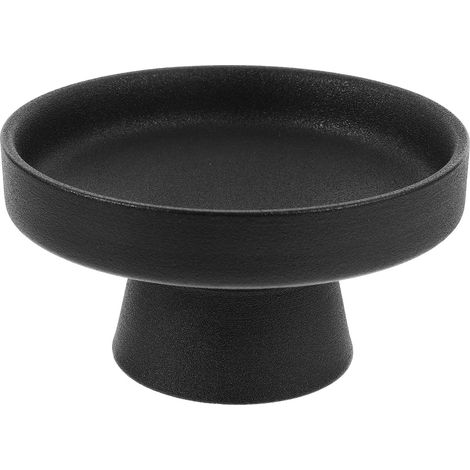 Bol à fruits avec pied en porcelaine, présentoir à gâteau décoratif pour servir des collations, des desserts et des fruits à la maison, 12,7 cm, noir (1/5)