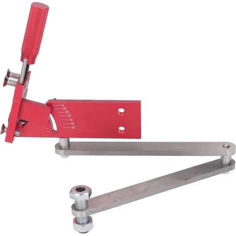 Affûteuse de lames de tondeuse à gazon, angle réglable de 15 à 45 degrés, outil d'affûtage rouge (1/5)