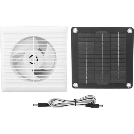 Ventilateur d'extraction solaire 10 W 12 V – Étanchéité IP67 – 15 cm pour poulaillers et abris – Circulation d'air efficace (1/5)