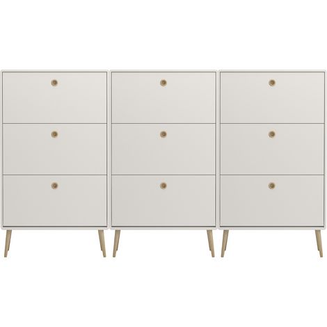 Softline meuble à chaussures 9 claquement de portes blanc. (1/3)