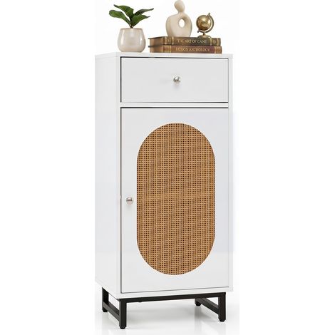 COSTWAY Mobiletto con Ripiano Regolabile su 3 Livelli (Bianco) (1/5)