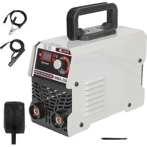 Soldadora eléctrica, corriente ajustable, diseño portátil, MMA-250 (1/2)
