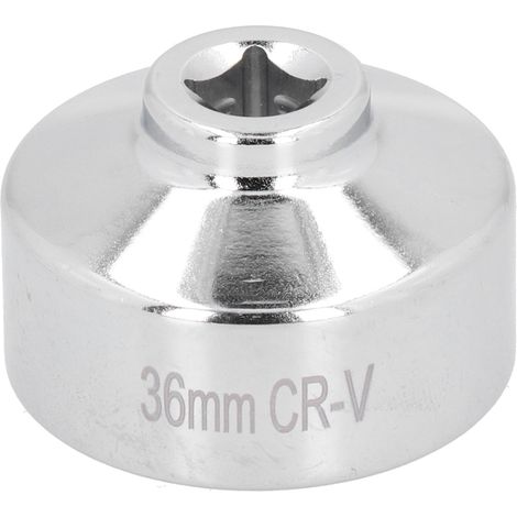Clé à filtre huile robuste et durable en acier inoxydable douille 6 pans de 36 mm