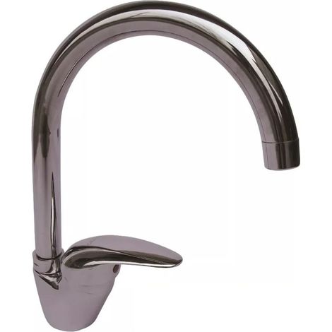 Rubinetto Lavello Cucina Vancouver Canna a P Monocomando Vari Colori - CILVANI - COLORE: CROMO
