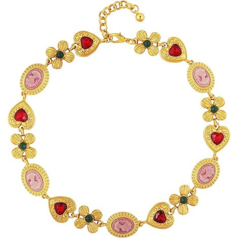 Collier à pendentif imposant de style médiéval victorien pour femme, bijou fantaisie byzantin pour femme