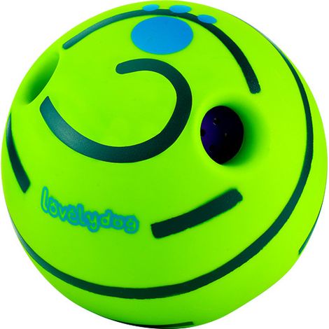 Hundeball, Hundespielzeugball, Hundeball, Hundespielzeug mit Extrusion, 15 cm gestreifter Hundeball für mittelgroße bis große Hunde
