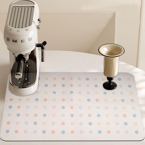 1 pcsTapis de Machine à Café, 40x30cm Tapis de Séchage Vaisselle Egouttoir Antidérapant, Tapis Vaisselle Egouttoir Absorbant (1/5)