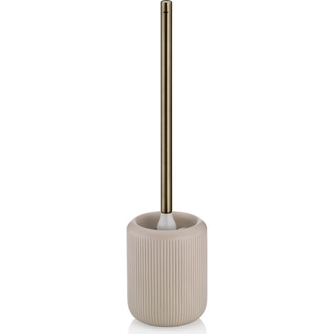 WC-Set, Keramik/Edelstahl 18/10, Durchmesser 11 x 45,5 cm, Beige-Gold / Kela (1/5)