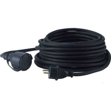 Hedi Verlängerungsleitung, 10 m H07RN-F 3G1,5, schwarz, IP 44 (1/2)
