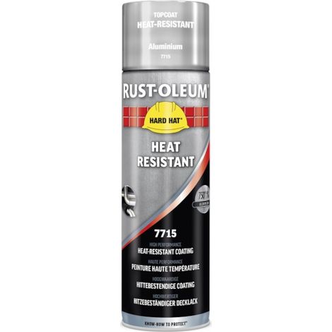 Peinture finitions Hard Hat® aluminium haute température 750° 500ml - RUST-OLEUM - 7715