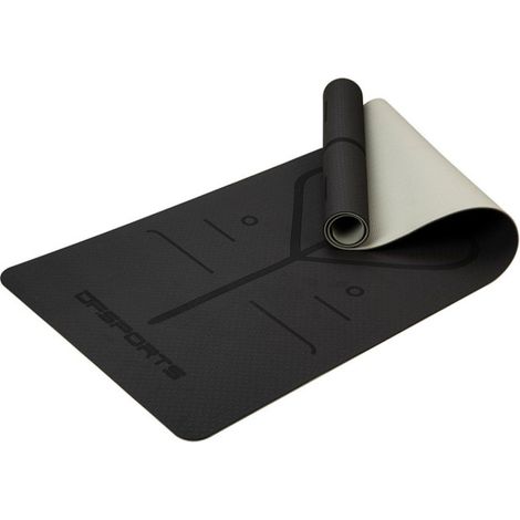 Tapis de Yoga Antidéprant Zenitude 61x183cm Noir (1/2)