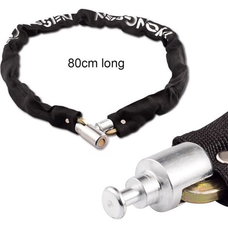 Lucchetto a catena resistente per biciclette, lucchetto a disco per biciclette, lucchetto a cavo per motociclette, realizzato in acciaio al manganese massiccio. (1/3)