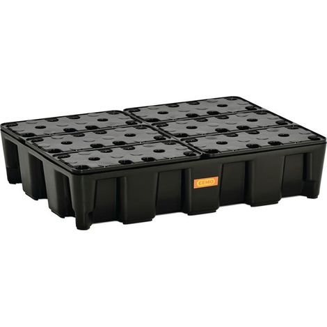 Bac de récupération 60l L800xP600xH180mm PE avec protection contre la rouille en PE