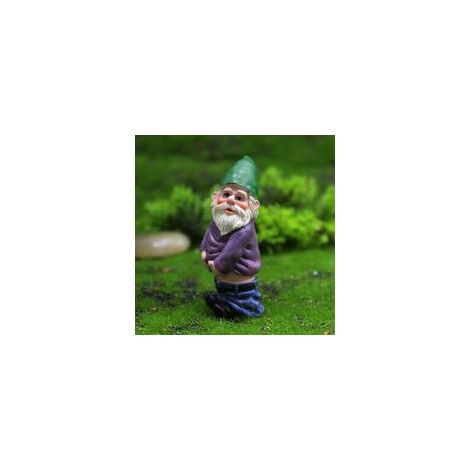 Ornement de jardin personnalisé, gnome en train d'uriner, sculpture créative en résine (1/5)