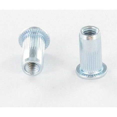Ecrou à sertir Tête plate TP M6X14.5 ACPC30 Acier zingué - 1 pièce (1/4)