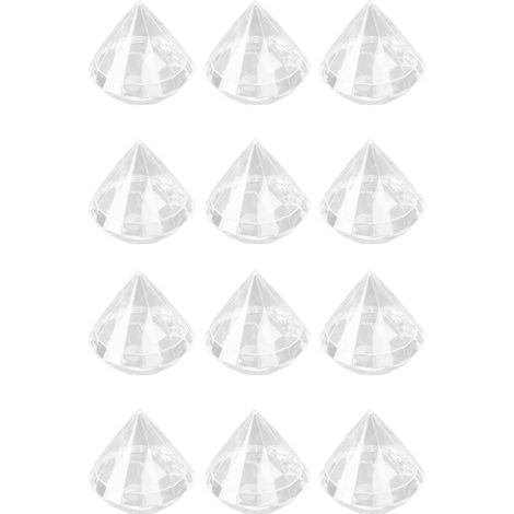 Boîte à bonbons en forme de diamant, bocal transparent en plastique, boîte de rangement pour bonbons à la maison (1/5)