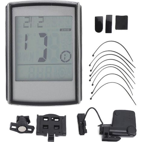 Compteur vélo sans fil BC235 étanche robuste, odomètre cycliste multifonction avec affichage LCD, capteur de vitesse à distance pour VTT et route, dispositif de mesure fiable et durable. (1/5)