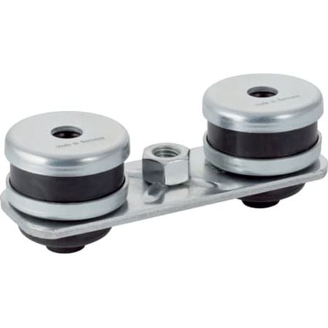 Geberit Juego de placa base rectangular, de dos orificios, con manguito roscado M10, 359.145.26.1