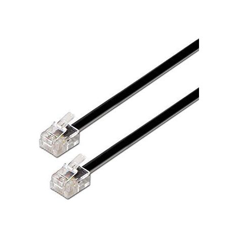 Cable de telefono RJ11 6P4C M-M 2 M Negro (1/3)