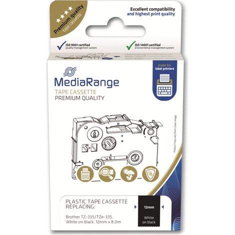 Cassette de ruban MEDIARANGE MRBTZ335, remplace Brother TZ-335/TZe-335