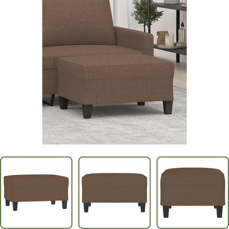 Stoffhocker - Fußhocker Braun 70x55x41 cm Stoff (1/5)