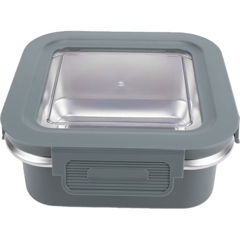 Boîte à lunch pour enfants en acier inoxydable 304 de qualité alimentaire, idéale pour conserver le pain garni. Résistante à la poussière et aux éclaboussures, elle est parfaite pour l'école, le burea (1/5)