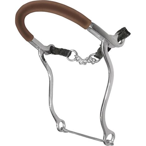UMBRIA EQUITAZIONE HACKAMORE INOX ASTE LUNGHE C/NASALINA GOMMA (1/3)