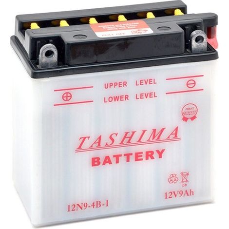 Batterie plomb 12V 9Ah – Dimensions 135x75x139mm – Livrée avec acide séparé – Compatible motos Aprilia, Honda, Yamaha