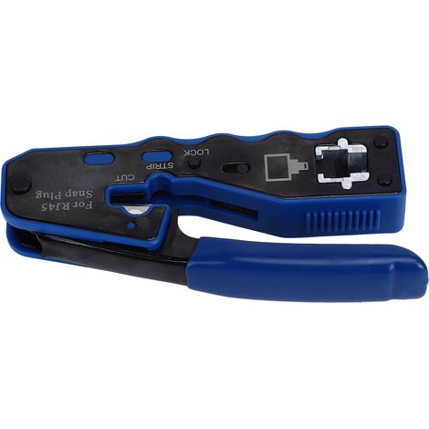 Pince à sertir manuelle 8 pièces pour câbles réseau, outil de coupe et dénudage Ethernet, tête cristal (1/5)