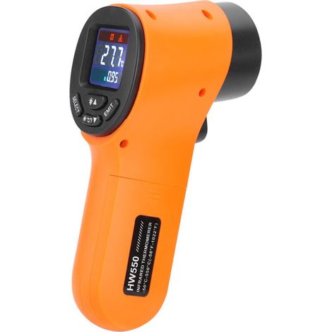 Thermomètre numérique portable sans contact Thermomètre industriel - 50  550 C, orange (1/5)
