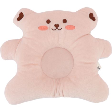 Oreiller de Formage Crânien pour Bébé 0-12 Mois, Anti-Syndrome de Tête Plate, Respirant et Doux, Modèle Ours Kaki (1/5)