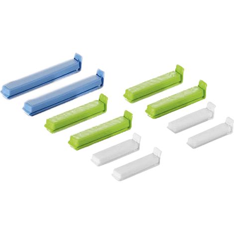 Beutelverschlussclip farbig sortiert 10er Pack (1/2)