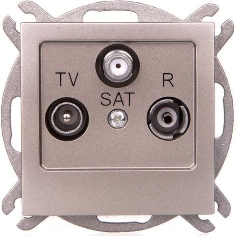 Presa per antenna AS RTV-SAT, finitura satinata GPA-GS/m/45