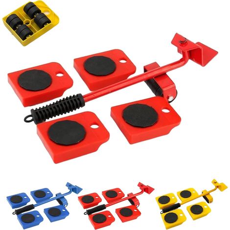Kit d'outils de déménagement complet en acier, rouge (1/5)