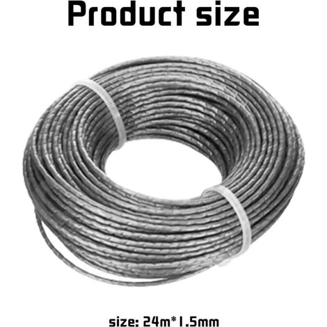 Lot de 2 F016800462 Fil de débroussailleuse de Rechange, Fil de Bobine de 24 m x 1,6 mm Compatible avec Art 30-36, Art 24, Art 27