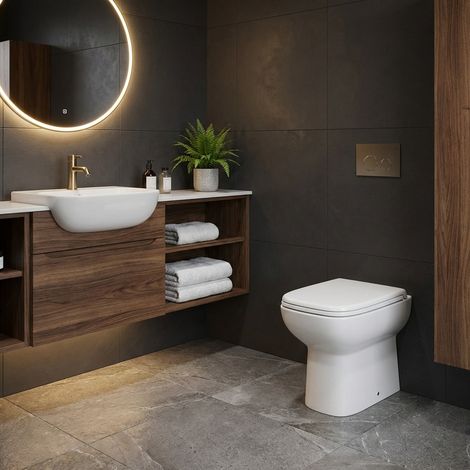 WC filo muro con sedile softclose incluso serie Origin  Rak Ceramics