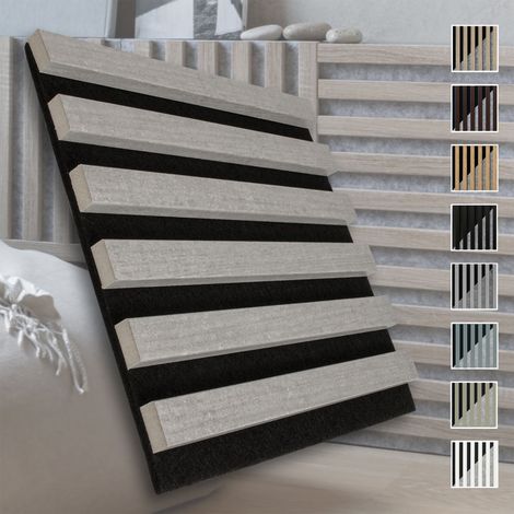 MARBET DESIGN Akustikpaneele Akustikquadrate 30x30cm und 40x40cm Wandverkleidung: 30x30 cm, Schwarz - Beton (1/3)