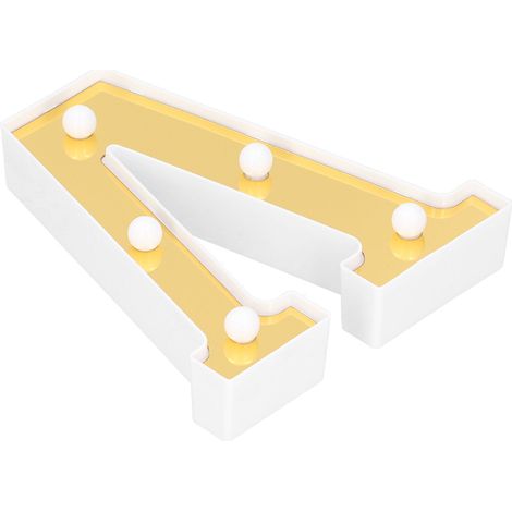 Goldene LED-Buchstabenlampe in V-Form, ideal für Heiratsanträge, Feste und Partys, warmweißes Licht (1/5)