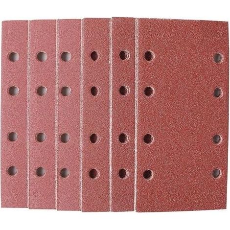 30 feuilles de papier abrasif, 40/60/80/120/180/240 patins abrasifs auto-agrippants papier abrasif 8 trous pour ponceuse rectangulaire (18,5 x 9,3 cm) (1/5)