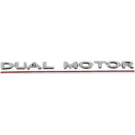 3D-Doppelmotor-Aufkleber für die Heckklappe des Tesla Model 3 – Dekorativer Aufkleber (1/4)