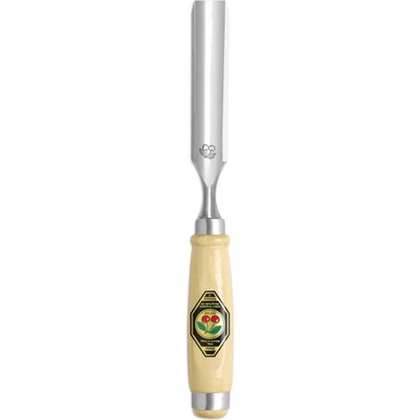 Cincel hueco para madera de cerezo n. º 1431 con mango de haya blanca 16 mm - 1431016