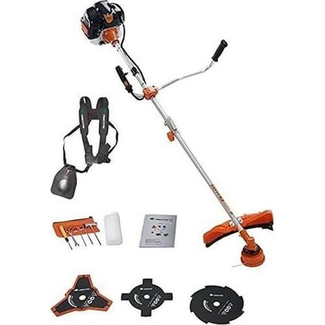 TIMBERPRO 2 en 1 Débroussailleuse thermique 52 Cc, Faucheuse, Coupe bordure avec bobine + 3 Lames33