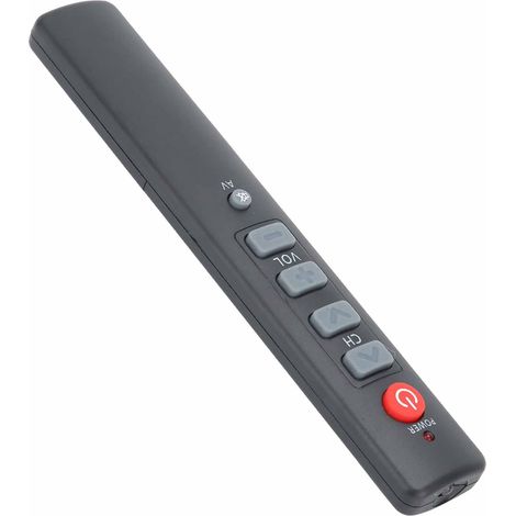 Télécommande intelligente à 6 gros boutons pour TV, décodeur, lecteur DVD, DVB, chaîne hi-fi et magnétoscope (grise)