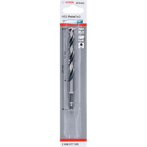 Bosch Accessories PointTeQ Punta per trapano esagonale per metallo, diametro 9 mm, lunghezza 81 mm, lunghezza totale 125 mm, accessori per avvitatore e trapano avvitatore a percussione (1/5)