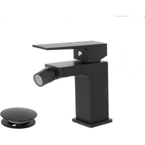 Mitigeur Bidet Acier Série QUATRA Noir Mat