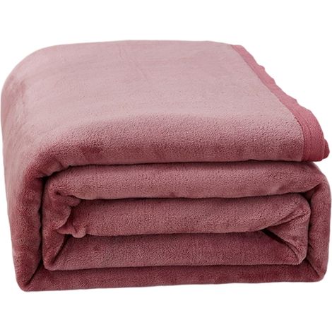 Couverture violette Taro, idéale pour canapés et lits, douce et confortable, 150 x 200 cm (1/5)