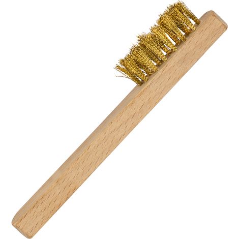 Zündkerzenbürste DZB 140 3-reihig Messingbürste Bürste für Zündkerzen Bremsen (1/3)