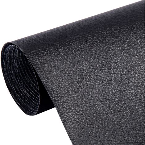 Selbstklebender Lederflicken 100 x 137 cm Schwarz