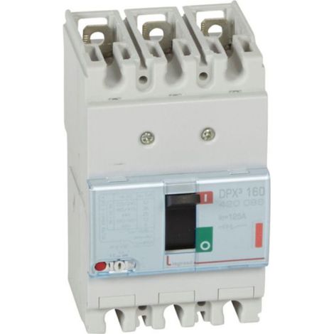 Disjoncteur magnétothermique DPX³160 pouvoir de coupure 36kA 400V - 3P - 125A - LEGRAND