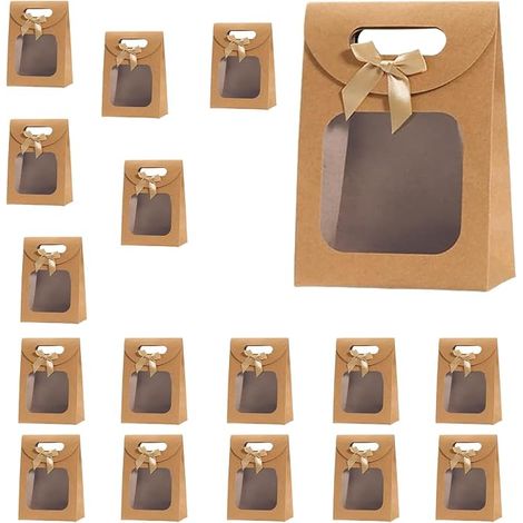 Kraft Paper Gift Boxes with Window Small (1/5)
